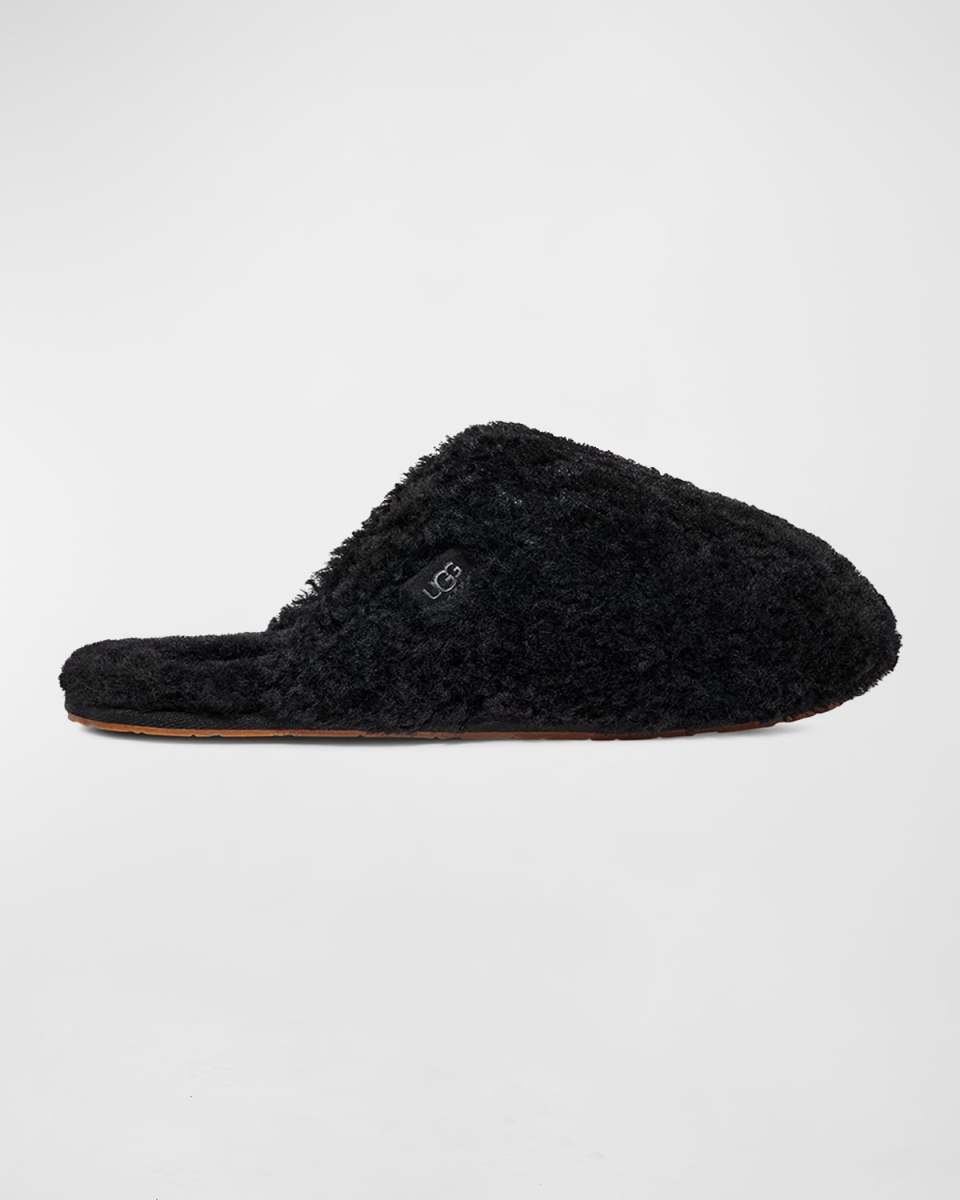 Maxi Curly Shearling Slide Slippers